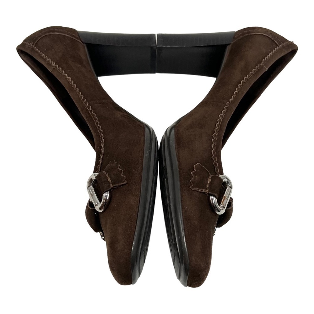 Geox Respira Brown Suede Comfort Heels Women’s 38 - Picture 10 of 15